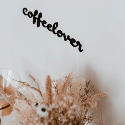 ‘Coffeelover’ Schriftzug