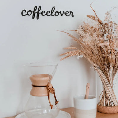 ‘Coffeelover’ Schriftzug
